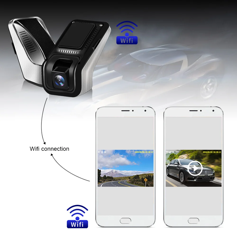 Беспроводной автомобильный видеорегистратор с Wi Fi голосовое управление 1080 P HD