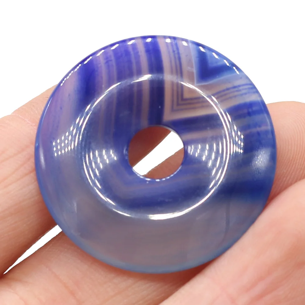 

Natural Semi-Precious Stones Round Semi-Hole Beads For DIY Necklace Bracelet Fashion Jewelry Specifications 30x30mm Hole 7.5mm