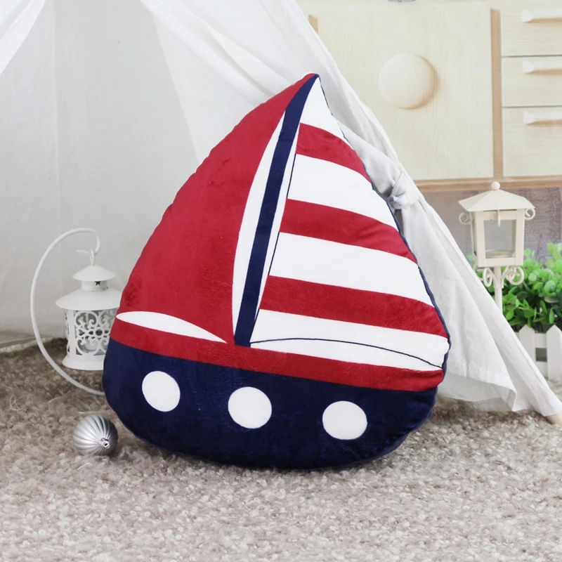 Simulation Double-sided Printing Nurse Cap Navy Dolphins Sailing Pillow Sofa Cushion Window Doll Kid Toy | Игрушки и хобби