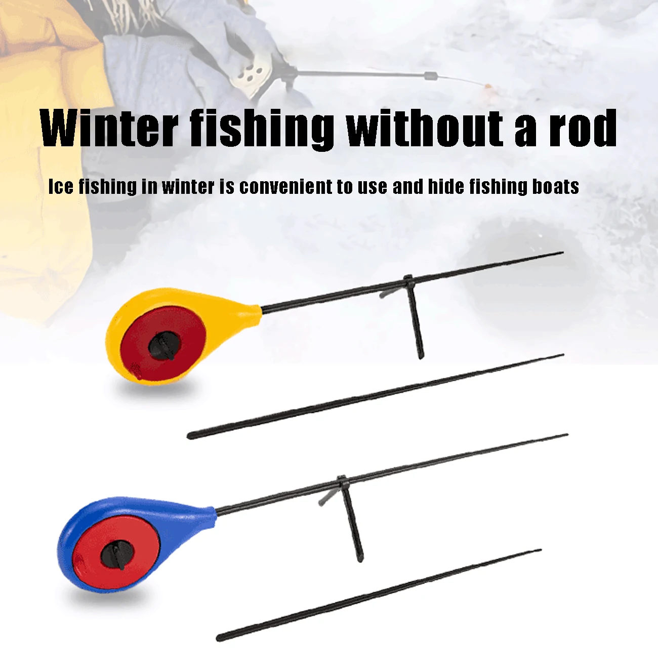 

4Pcs Mini Ice Fishing Rod Concealed Reel Combo Ultra-light ABS Pole Portable Fishing Tackle Accessories