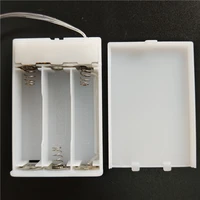 plastic 3 x 1 5v aa battery holder storage box case with switch lead 3 slots aa 3a 4 5v batteries cover