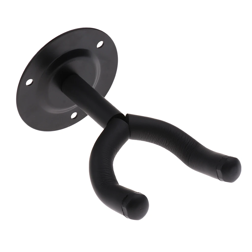 Black Guitar Hanger Hook Holder Wall Mount Stand Rack Bracket For Guitar Bass Ukulele Mandolin