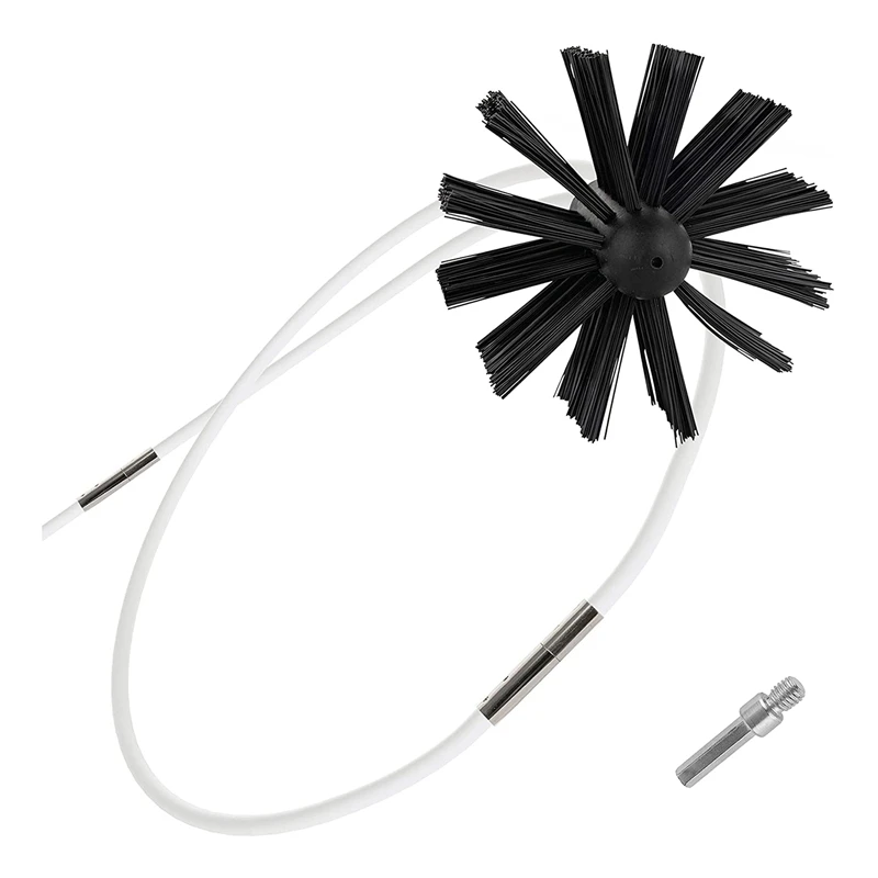 

Набор для очистки от ворса, 30 футов, нейлоновая Гибкая щетка для удаления ворса с насадкой для сверления для более быстрой очистки