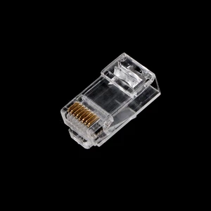 100pcs rj45 cat6 8 pin modular plugs utp unshielded version with loading bar e5ba free global shipping