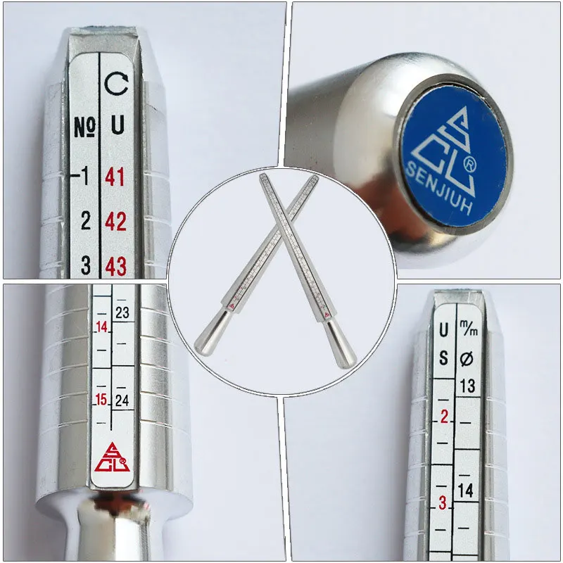 

4Pcs/Set Handle Hammers Ring Sizer Finger Measuring Stick Jewelry Tools