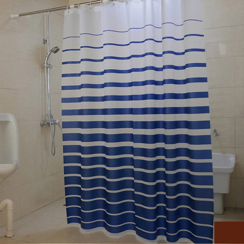 1 шт. водонепроницаемые шторы для душа в синюю полоску|curtains waterproof|shower curtain waterproofpeva