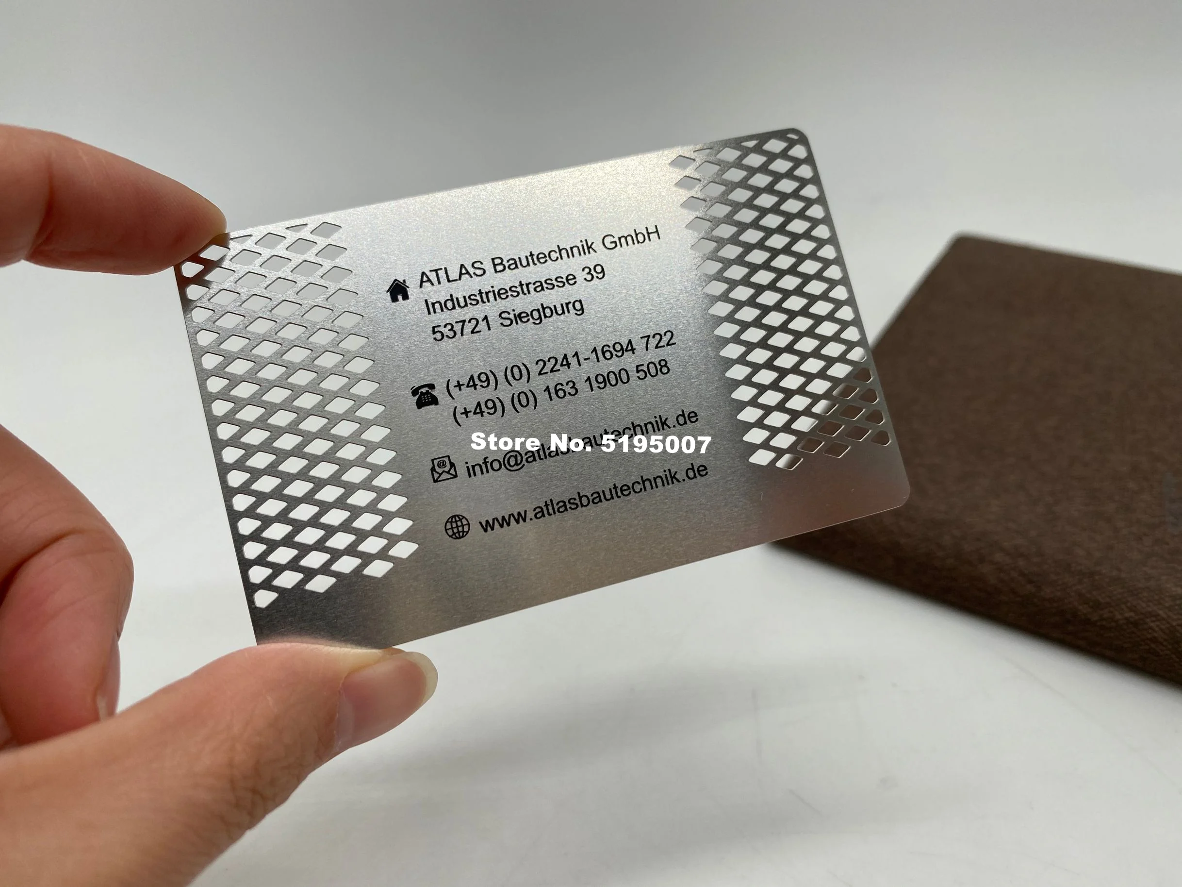 Custom Electroplated Laser Cut Metal Business Card