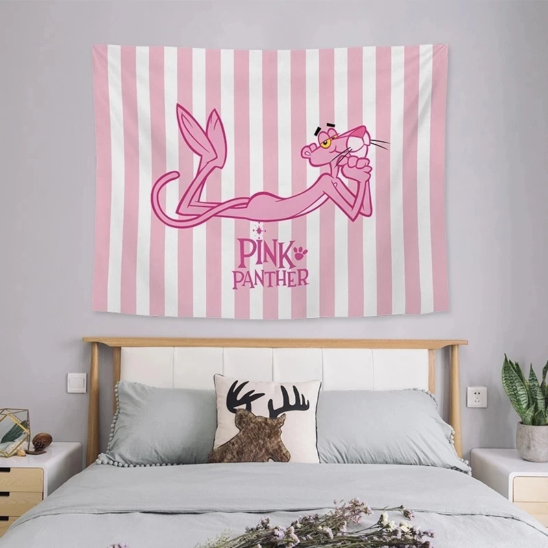 Гобелен на стену с розовой пантерой висячий гобелен Сейлор муной для девочек