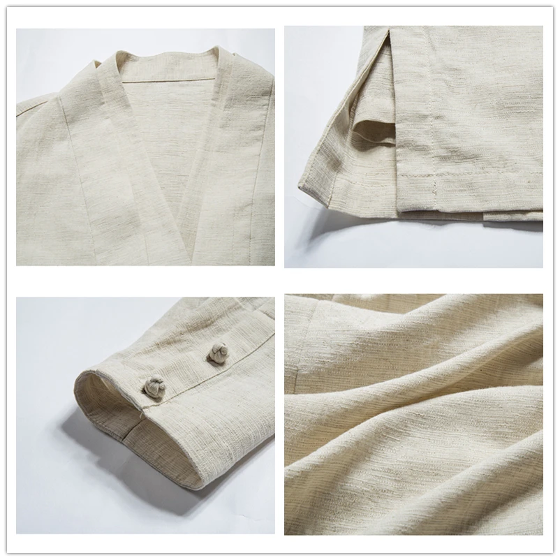 JDDTON весеннее мужское кимоно из хлопка и льна СВОБОДНЫЙ Модный длинный кардиган