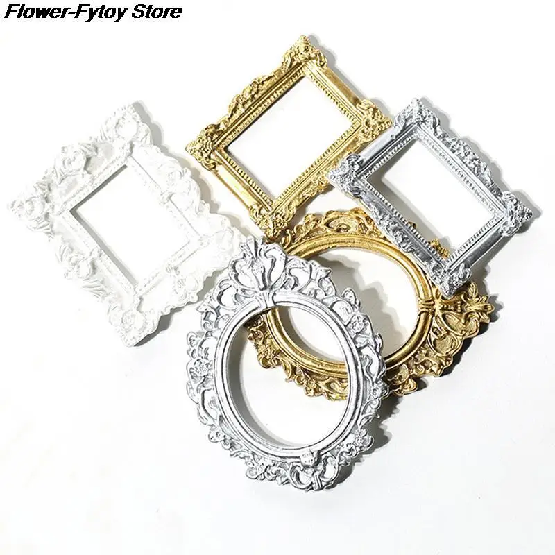 

2PCS/3PCS 1:12 Dollhouse Miniature Retro Photo Frames Dollhouse Decor DIY Vintage Ornament Furniture