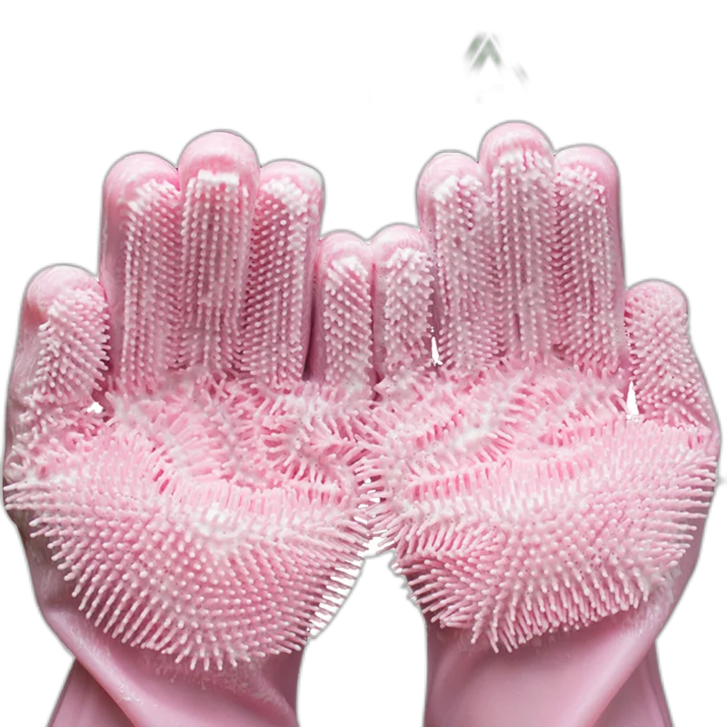 Силиконовые перчатки с шипами для мытья посуды (1 пара)|Бытовые перчатки| |