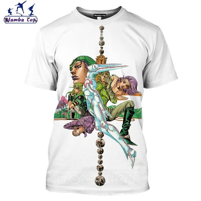 Футболка Mamba для мужчин и женщин топ с рисунком из аниме невероятные приключения