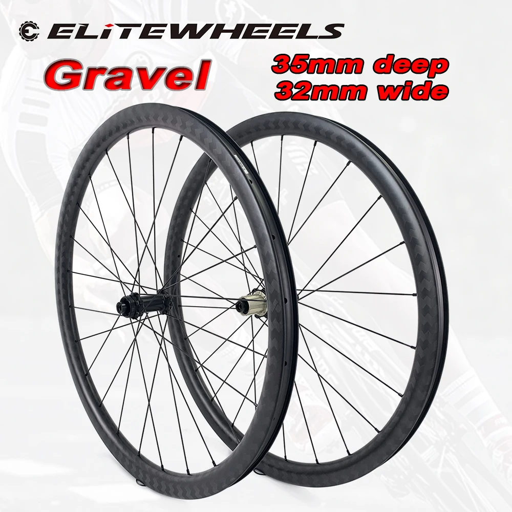 Колеса для велосипеда ELITEWHEELS 700C карбоновый тормоз 35*32 мм | Спорт и развлечения