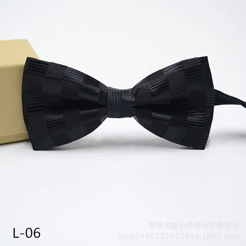 MyLoddy однотонный Модный черный галстук для жениха мужской клетчатый