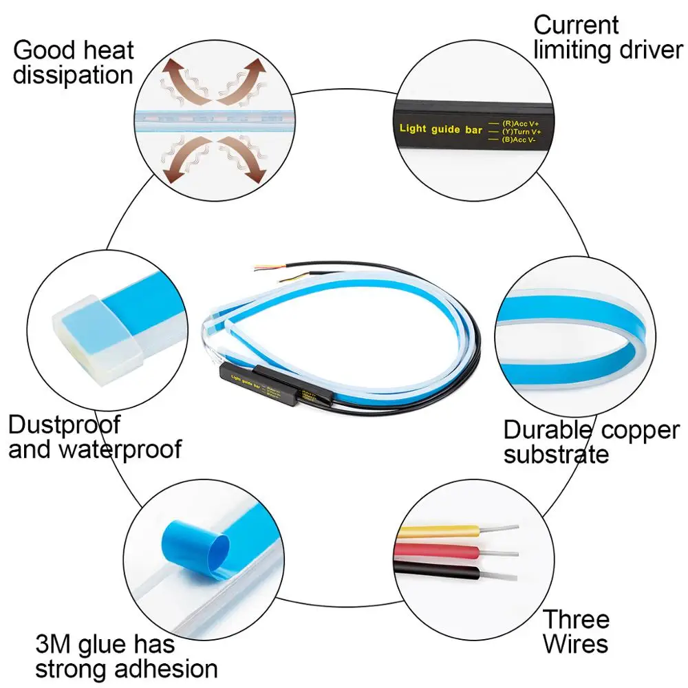 2x светодиодсветодиодный дневные ходовые огни светодиодные Белые указатели