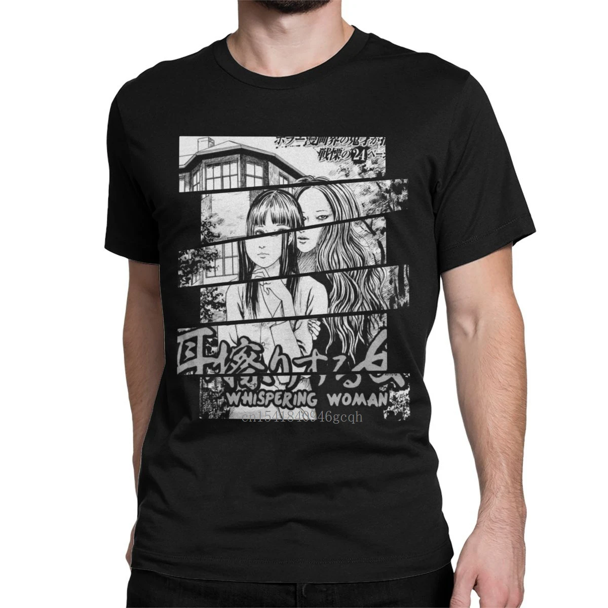 

Men T-Shirt Tomie Junji Ito Casual 100% Cotton Tee Shirt Short Sleeve Horror T Shirt Crew Neck Tops Plus Size