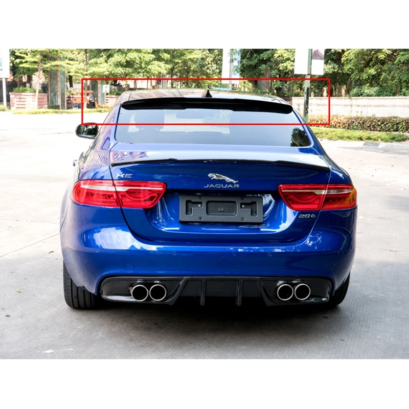 

Car high quality carbon fiber roof spoiler luggage tail 1Pcs car shape for Jaguar spoiler XE 2015 2016 2017