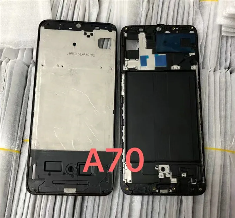 

Передняя рамка для Samsung Galaxy A70 A705 6,7 ", панель для корпуса, поддержка ЖК-дисплея, лицевая панель, сменная панель, запасные части для ремонта