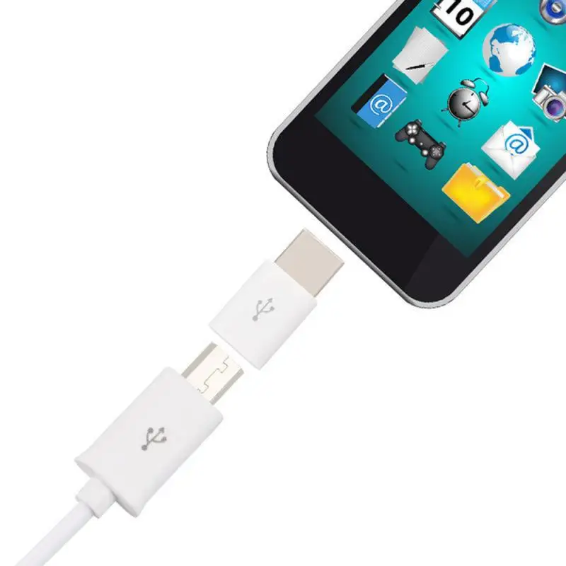 Переходник с Micro USB на Type-C адаптер для зарядного устройства Samsung Huawei P10 P20 P30 Xiaomi 8 9 10