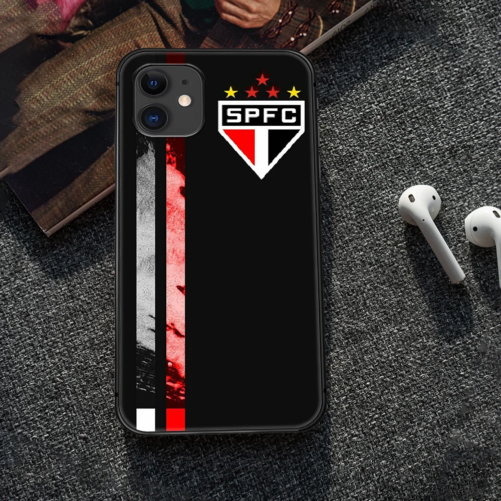 

Sao Paulo Futebol Clube Phone Case Cover Hull For iphone 5 5s se 2020 6 6s 7 8 12 mini plus X XS XR 11 PRO MAX black Etui Soft
