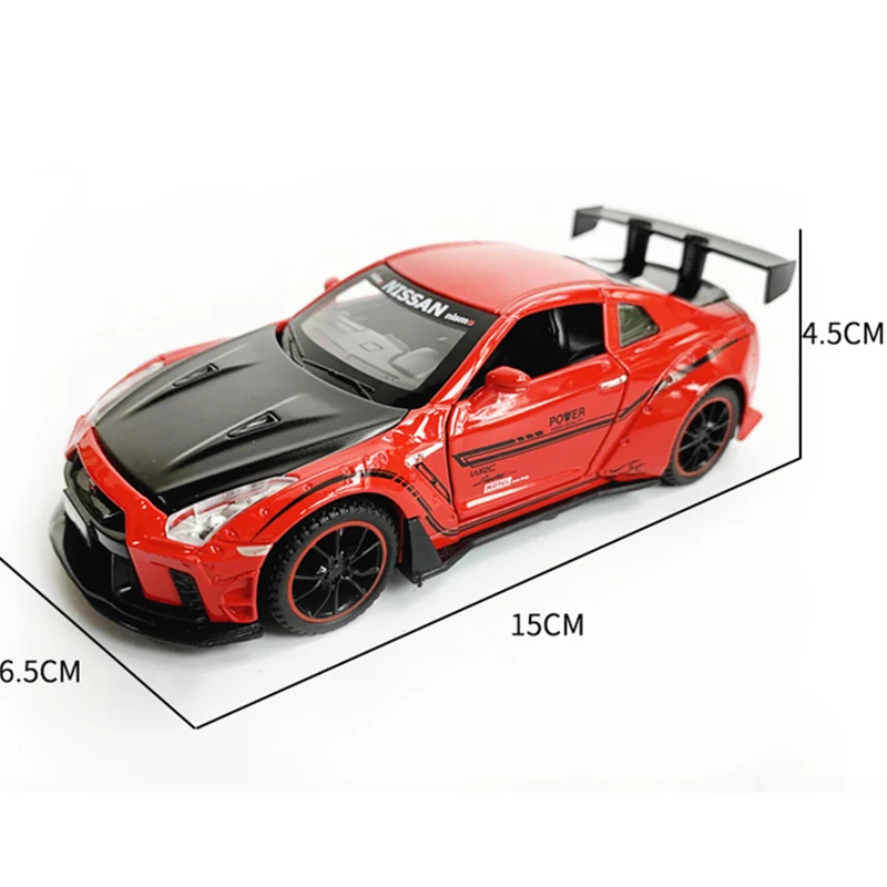 132 nissan gtr r35 sports car alloy model car children kids toys car diecasts toy vehicles toy cars strong pull back sound free global shipping