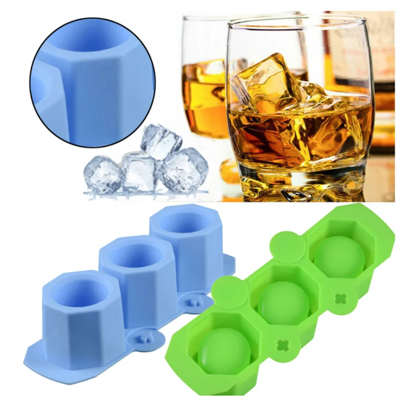 DIY Ice Cube 3 отверстия круглые геометрические многоугольные бетонные цветочные