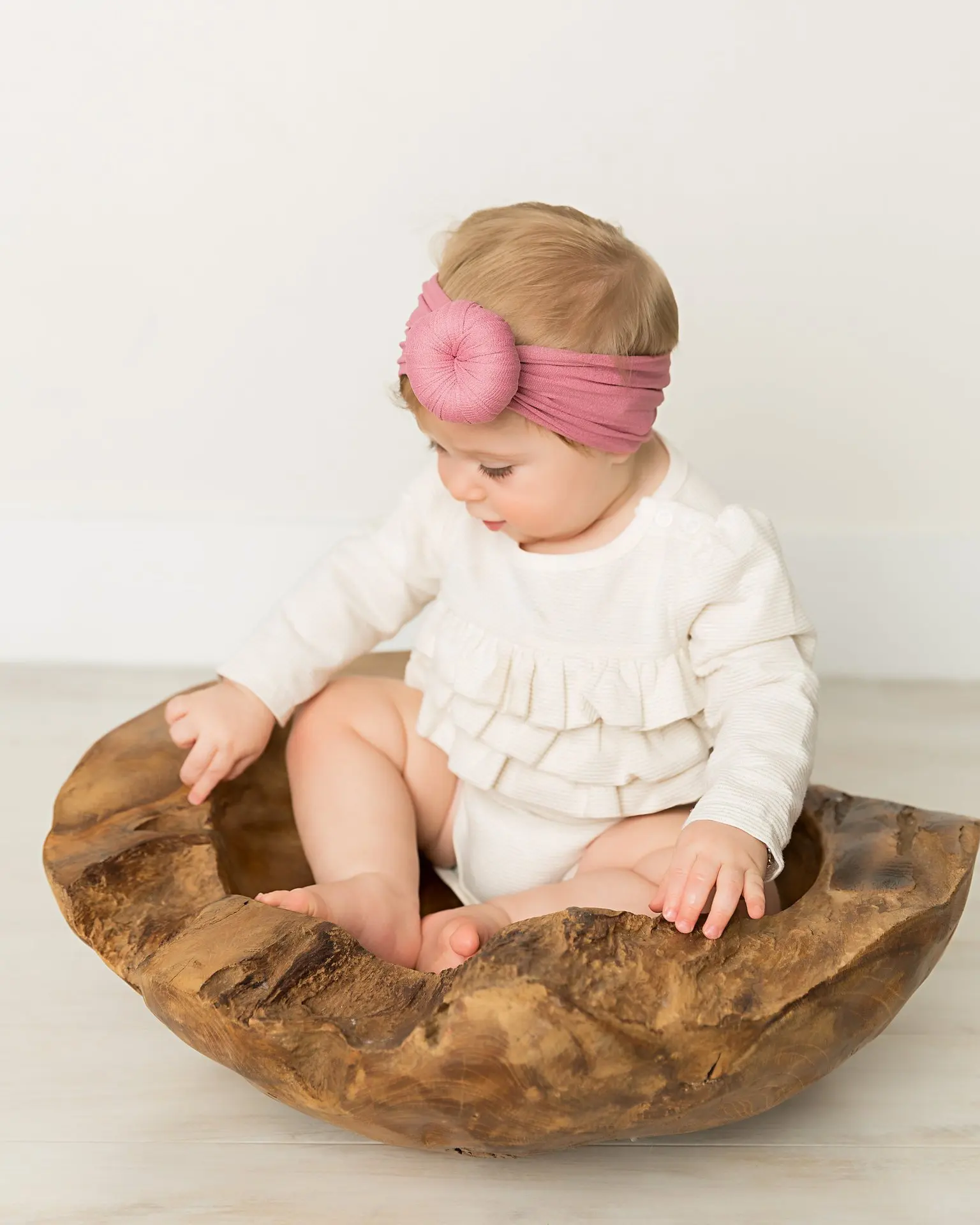 Multitrust-Diadema con lazo grande para ni&ntilde;a y beb&eacute;, turbante el&aacute;stico, envoltura para la cabeza, 0-6 a&ntilde;os-3