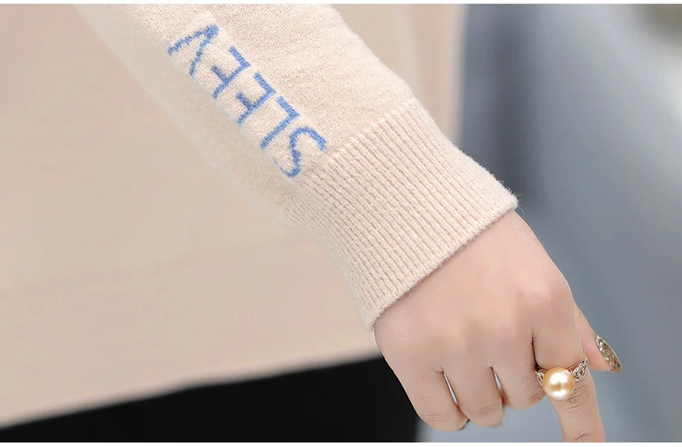 

Fashion Mother Loaded Spring Sweater Middle-aged Women Knitted Bottoming Shirts Long Sleeve Loose O-Neck Pullover Sweater Z237