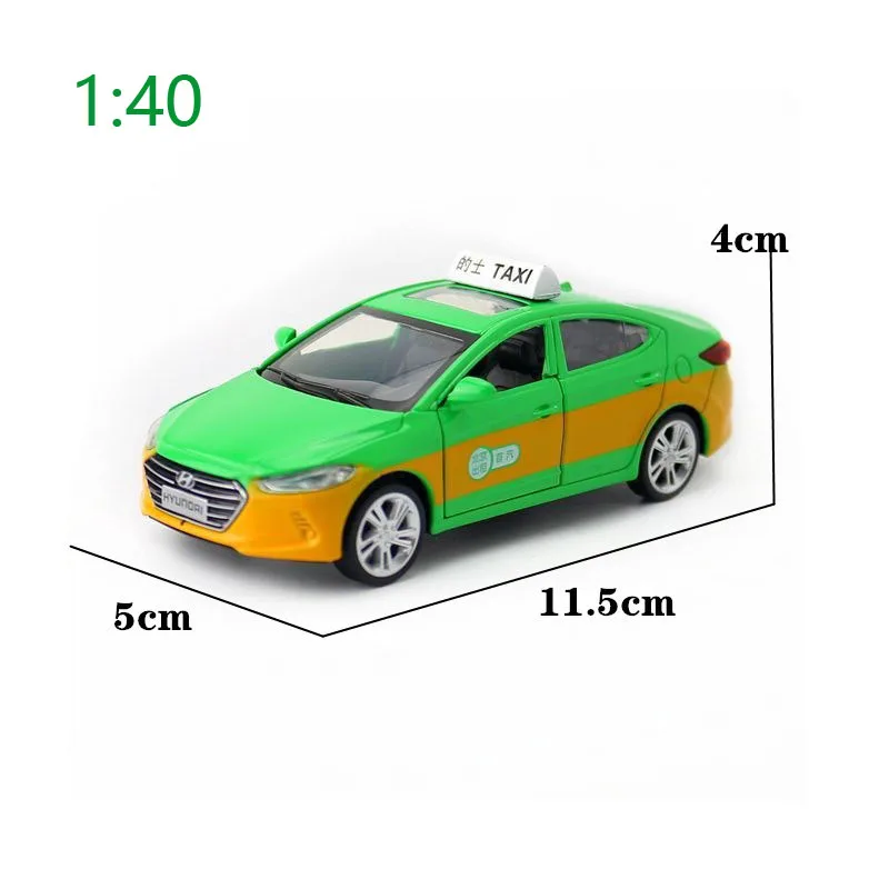 Модель автомобиля из сплава для такси Hyundai Elantra 1:40 | Игрушки и хобби