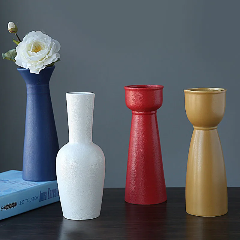 

Morandi Ceramic Flower Vase Home Living Room Decoration Flower Arrangement Desktop Display Furnishings Wedding Decor Ornament