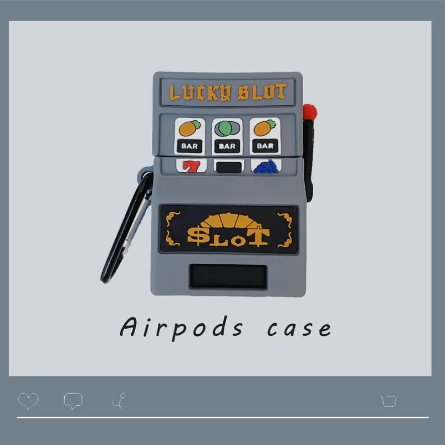 

Lucky Jackpot Mini Fruit Slot Machine Fun Case for Airpods 1 2 Earphone Box Cover Bluetooth Wireless Protect Case for Airpod 2