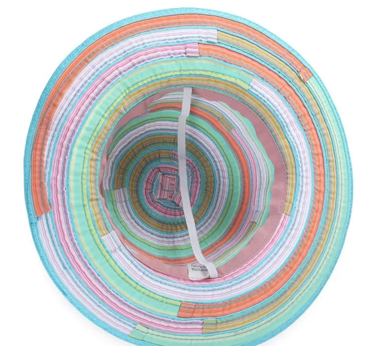 Панама в полоску Солнцезащитная Складная шапка для отдыха и пляжа с широкими