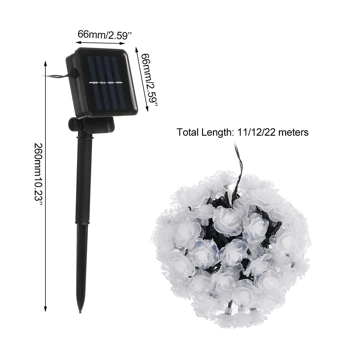 

60/100/200 LEDSolar Powered Rose Led String Light Flower Seasonal Courtyard Christmas Holiday Wedding Parties Garden Decoration