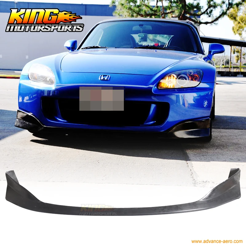 Подходит для 2004-2009 HONDA S2000 AP2 ПУ передний бампер губ боди Черный и AMS стиль