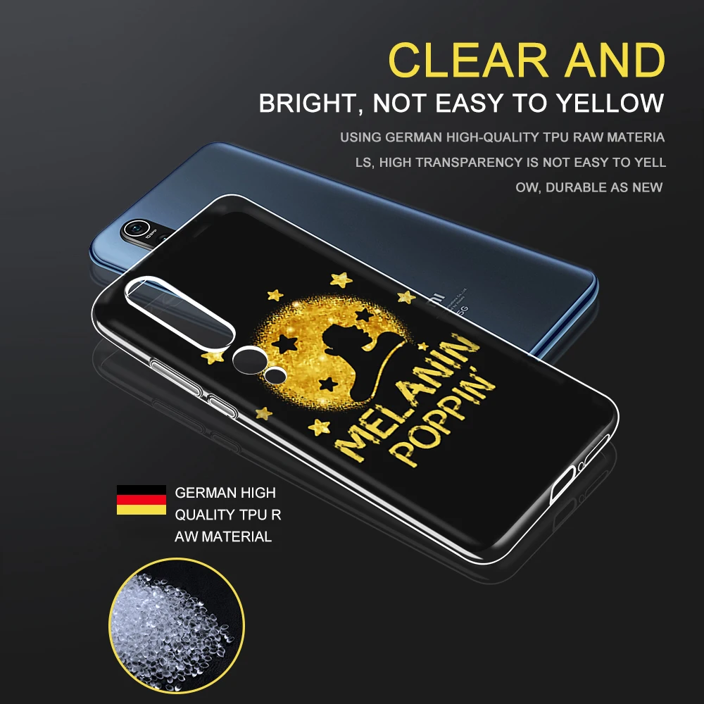 

Melanin Girl Case For Xiaomi MI Note 11 10 9 T Pro SE Lite Poco X3 M3 F1 Redmi Note 9S 8T 9T 9 8 7 A Pro Soft TPU Phone Fundas