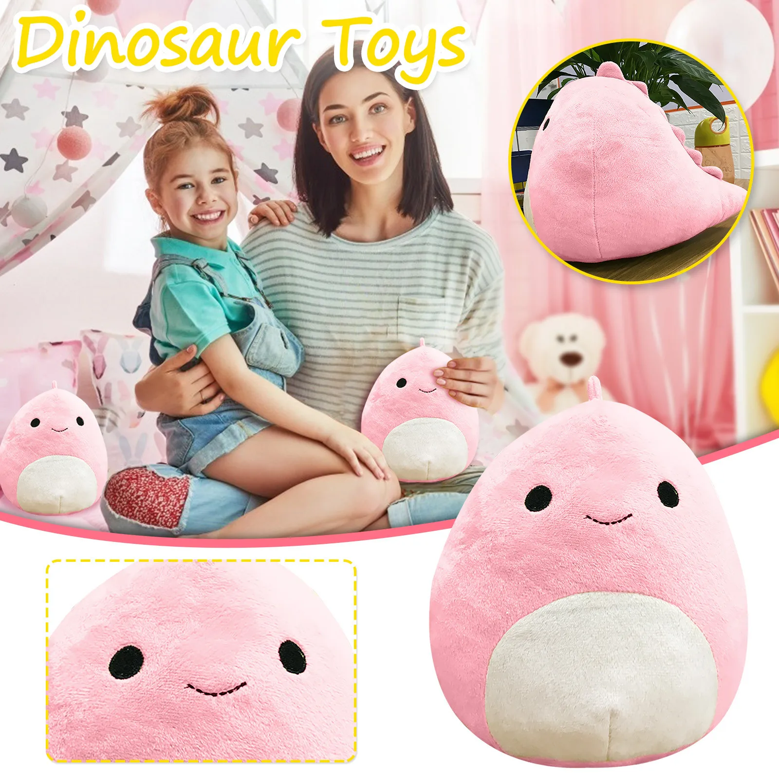 20 см розовый 3D Kawaii Зеленый Динозавр подушка Высокое качество мягкой поясничная