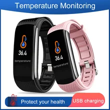 New Smart Watch Women Men Body Temperature Measure Smartwatch Fitness Tracker Heart Rate Monitor Smart Clock For Andriod IOS
