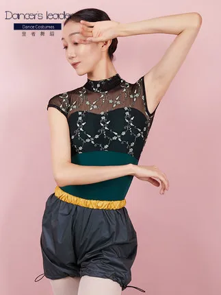 

Ballet Leotard For Adult Practice Costume Embroidery American Costume Siamese Gymnastics Competition Performance Costume