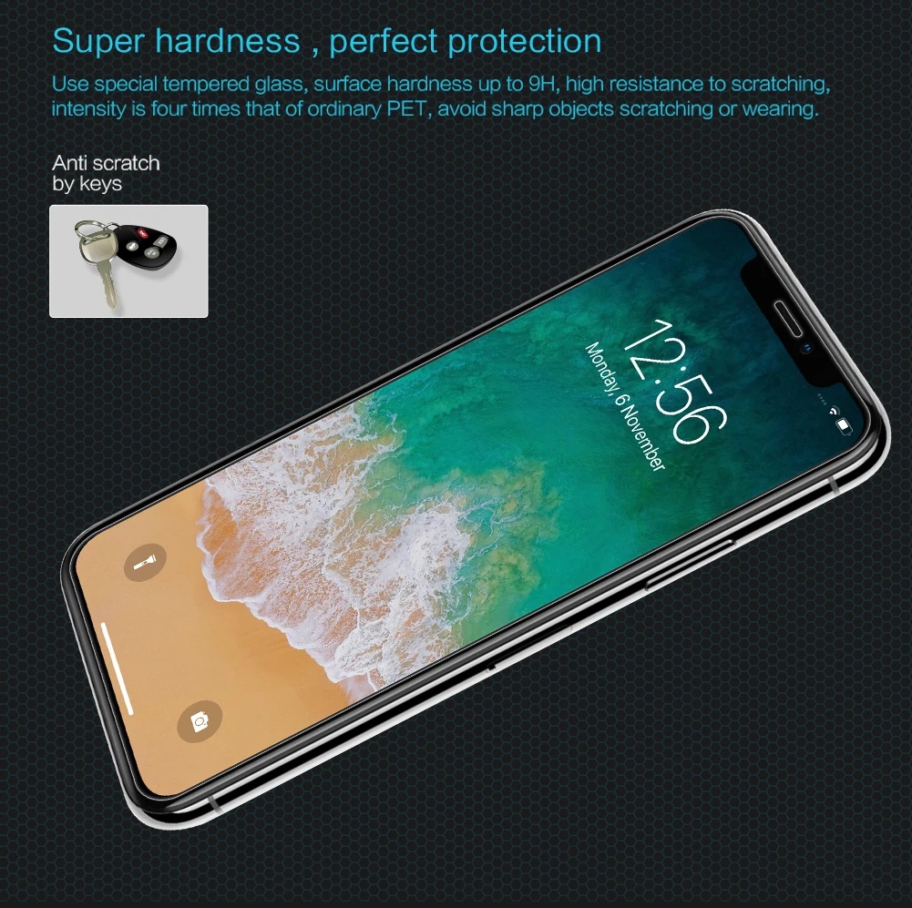 Для iPhone 11 11 Pro Max X Xr Xs Max защита экрана из закаленного стекла Nillkin 9H жесткое Защитное стекло для iPhone 8 7 6s 6 Plus пленка