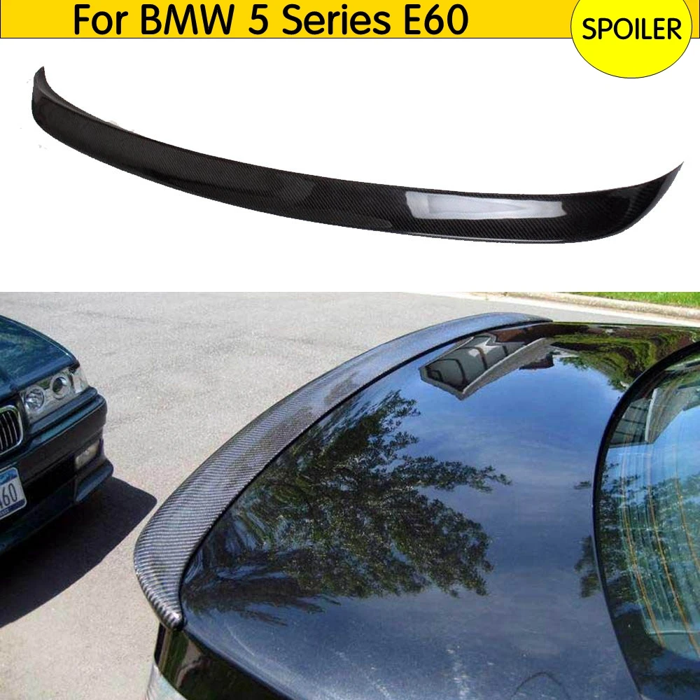 

Спойлер E60 из настоящего углеродного волокна, крыло для BMW 5 серии E60 2005 2006 2007 2008, багажник автомобиля, багажник, багажник, спойлер, крыло