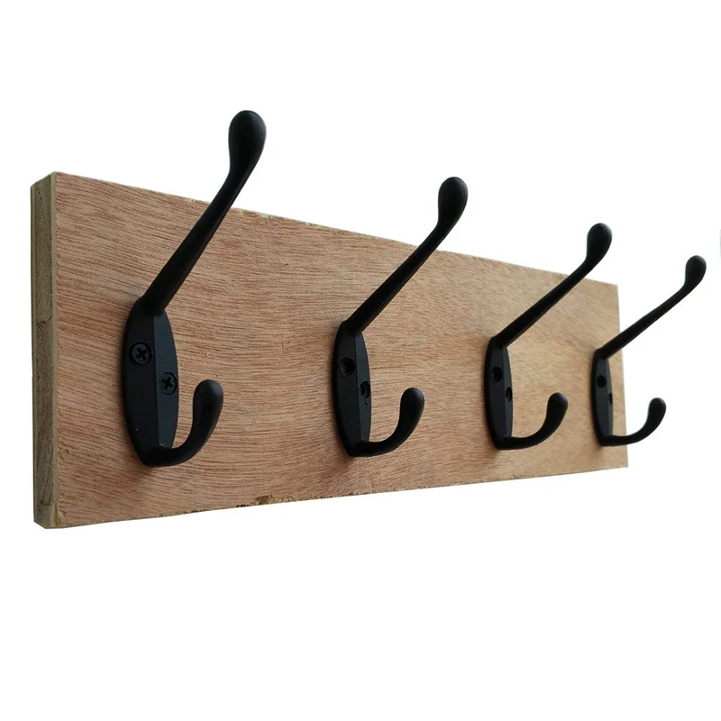 

9 Pcs Heavy Duty Coat Wall Hooks Retro Hanger Double Pole for Hat with 20 Screws ADW889