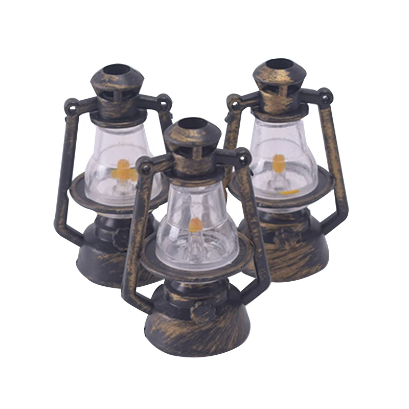 

1/12 Sce Accessories Mini Dollhouse Kerosene Lamp Oil Lamp Retro Lantern Model Wind light No Handle Miniature F 12Inch 1/6Figure
