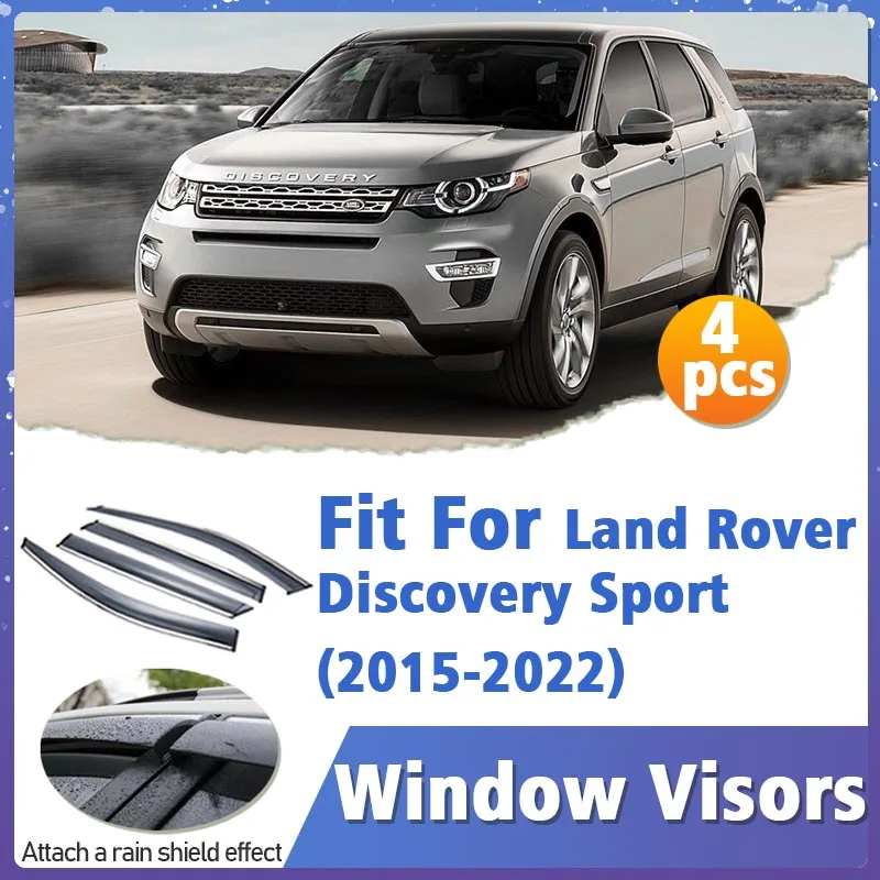 Window Visor Guard for Land Rover Discovery Sport 2015-2022 4pcs Vent Cover Trim Awnings Shelters Protection Sun Rain Deflector