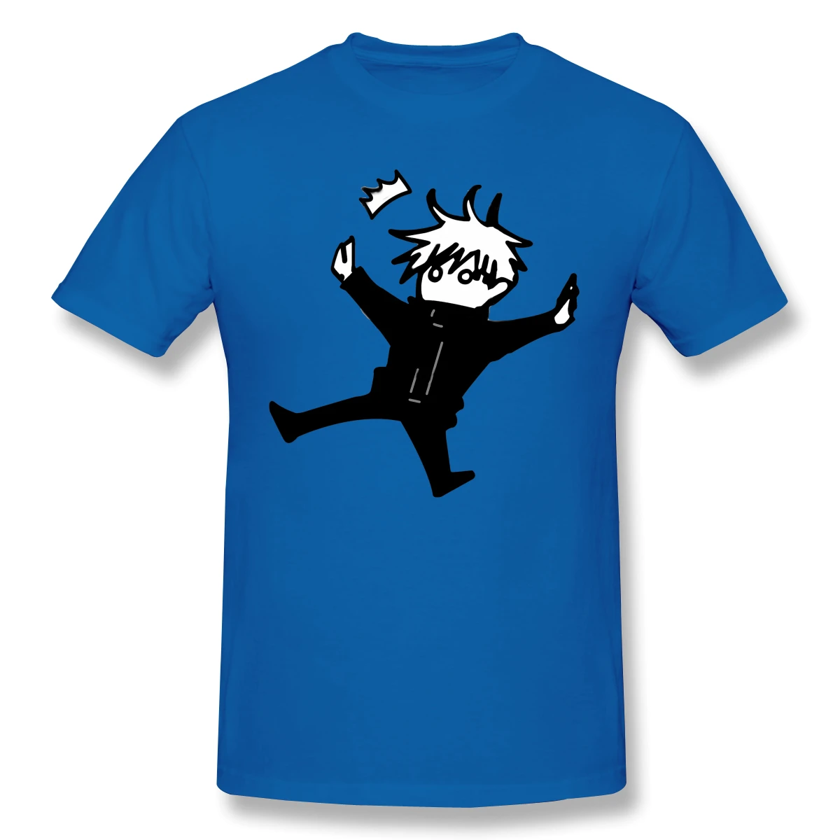 

Men Jujutsu Kaisen Black T-Shirt Satoru Gojo Is Shocked Classic Pure Cotton Tees Harajuku TShirt