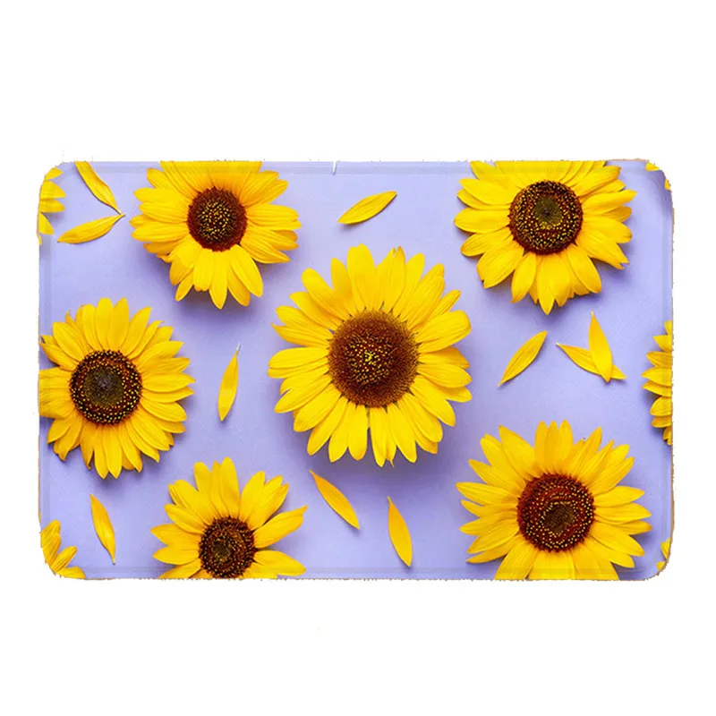 Новый 2020 новейший набор для ванной занавески душа принт подсолнечника коврик