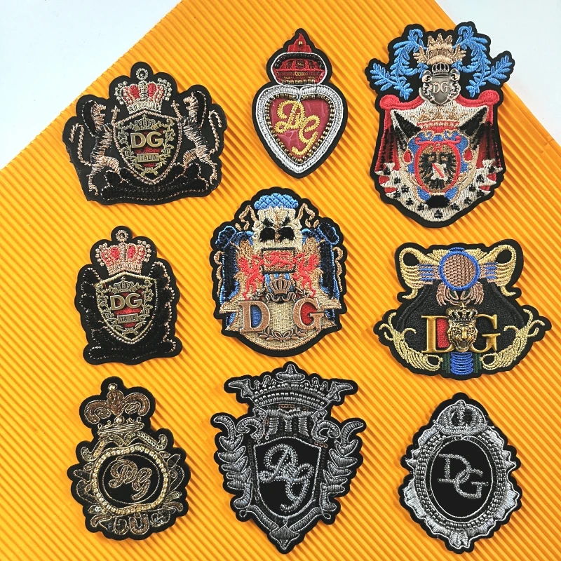 

embroidery sequined letter patch,beaded metal patches for hats bags badges appliques DIY accessory QYC-2804