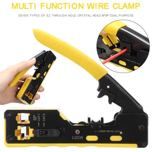 mayitr 1pc high quality network cable crimping tool multi functional non slip cables crimper for rj45 cat7 cat6 cat5 free global shipping