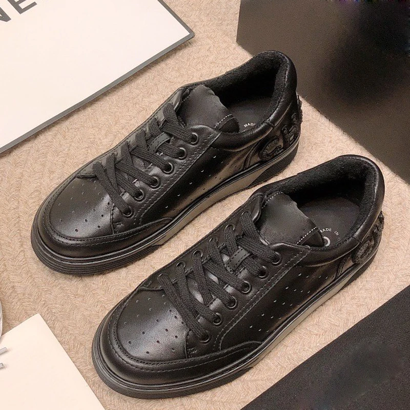 

White Women Shoes Casual Fashion Sport Shoes For Men Luxury Brand Athletic Walking Genuine Leather Ladies Sneakers