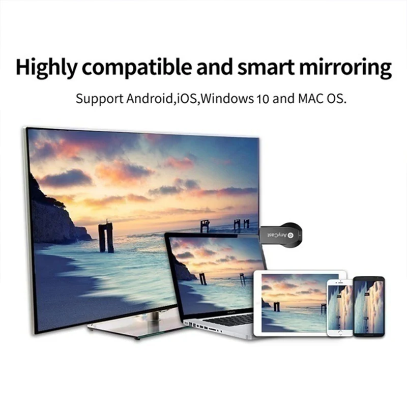 Amkle Anycast M100 2020 WiFi Display Dongle 2.4G 5G HDMI 4K Ultra HD VS M4 Plus Tv Stick for iOS Android Smart Phone Tablet | Электроника
