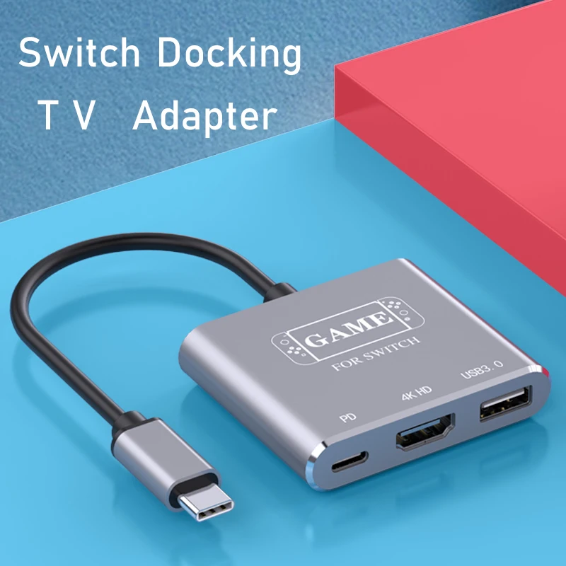 Док станция для телевизора Nintendo Switch портативная зарядная док с USB 3 0 на HDMI